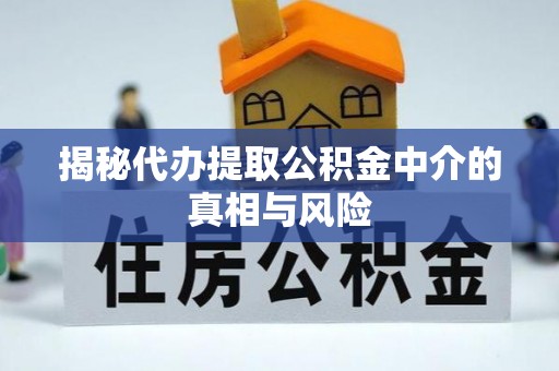 广德揭秘代办提取公积金中介的真相与风险