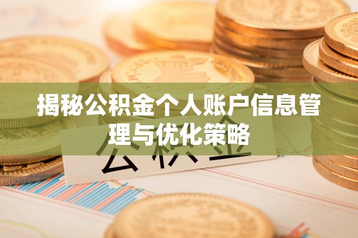 广德揭秘公积金个人账户信息管理与优化策略