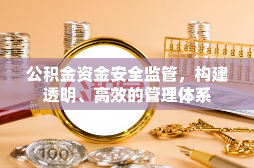 广德公积金资金安全监管，构建透明、高效的管理体系