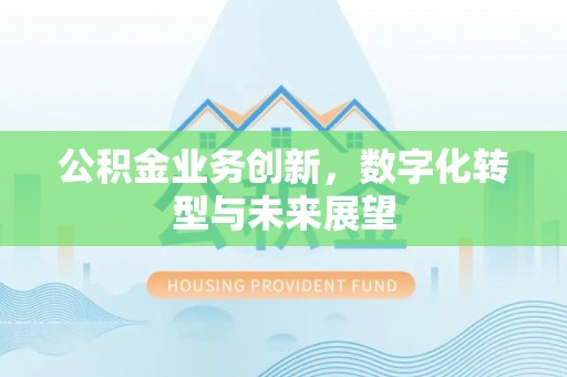 广德公积金业务创新，数字化转型与未来展望