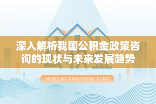 广德深入解析我国公积金政策咨询的现状与未来发展趋势