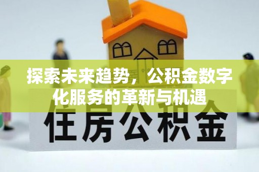 广德探索未来趋势，公积金数字化服务的革新与机遇