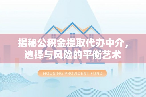 广德揭秘公积金提取代办中介，选择与风险的平衡艺术